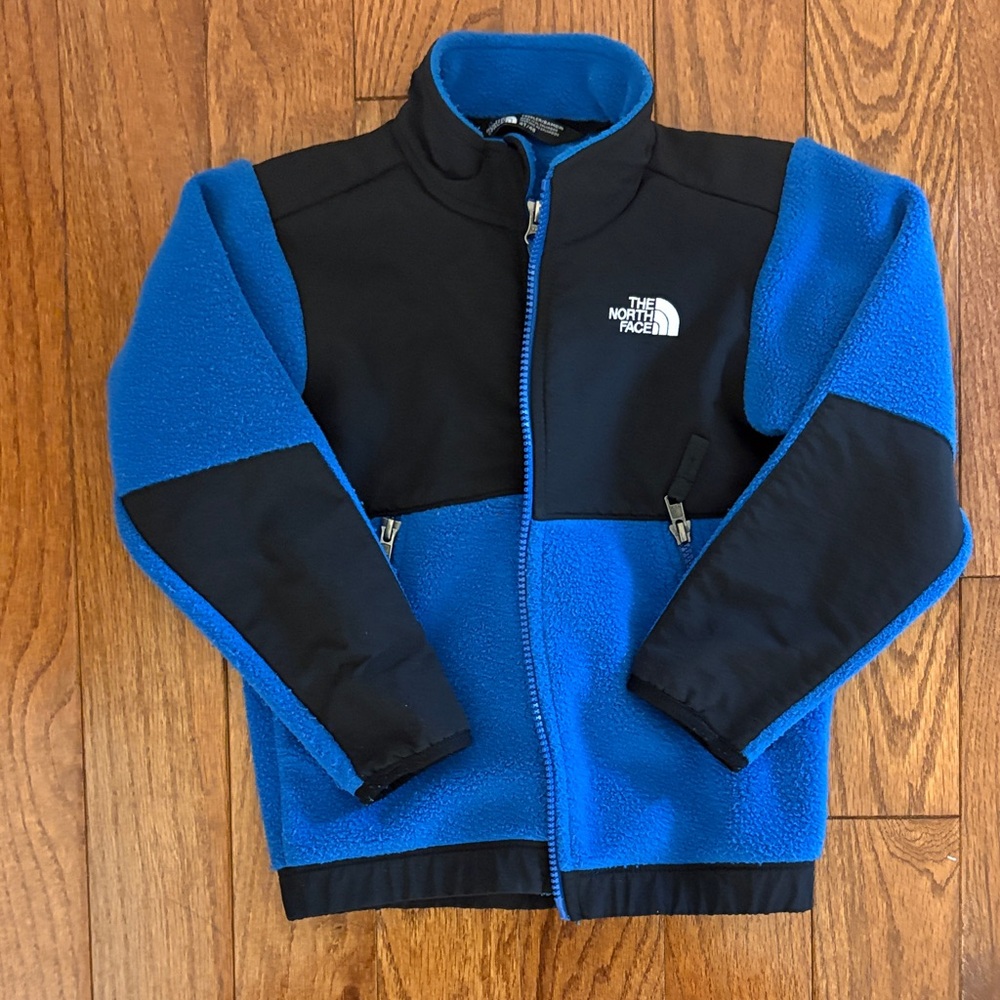 The North Face Royal Blue and Black Fleece Full-Zip Jacket Sz 4T
